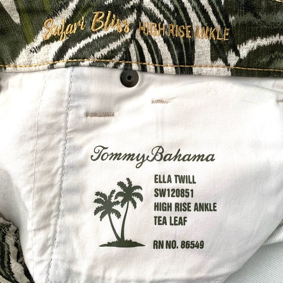 Tommy Bahama Safari Bliss high-rise ankle green leaf jeans size 0/28 - Picture 11 of 11